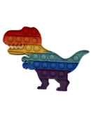 HDTech Rainbow Dinosaur Shape Push Pop Bubble Sensory Fidget Toy for Kids