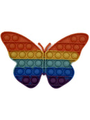 HDTech Rainbow Butterfly Shape Push Pop Bubble Sensory Fidget Toy for Kids