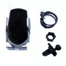 HD TECH Car Holder Wireless Charger - Wireless Car Charger Mount - Auto-Clamping Air Vent Phone Holder - Fast Charging - Compatible with iPhone, Samsung, Huawei, Nokia, LG, All Smartphones - Silver